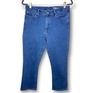 Gap 1969 Denim Size 30 Blue Crop Kick Medium Wash Minimalist Classic Jeans